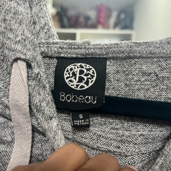 Bobeau stretch Cowl Neck Sweater sweatshirt long sleeve small gray S - Picture 4 of 5